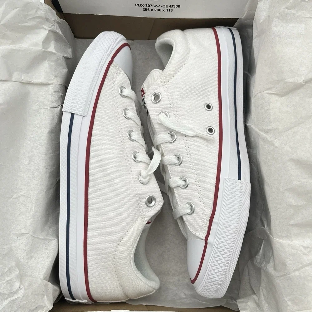 Converse Chuck Taylor All Star Street Youth Girls Boys Canvas Sneaker Sz 7 White
